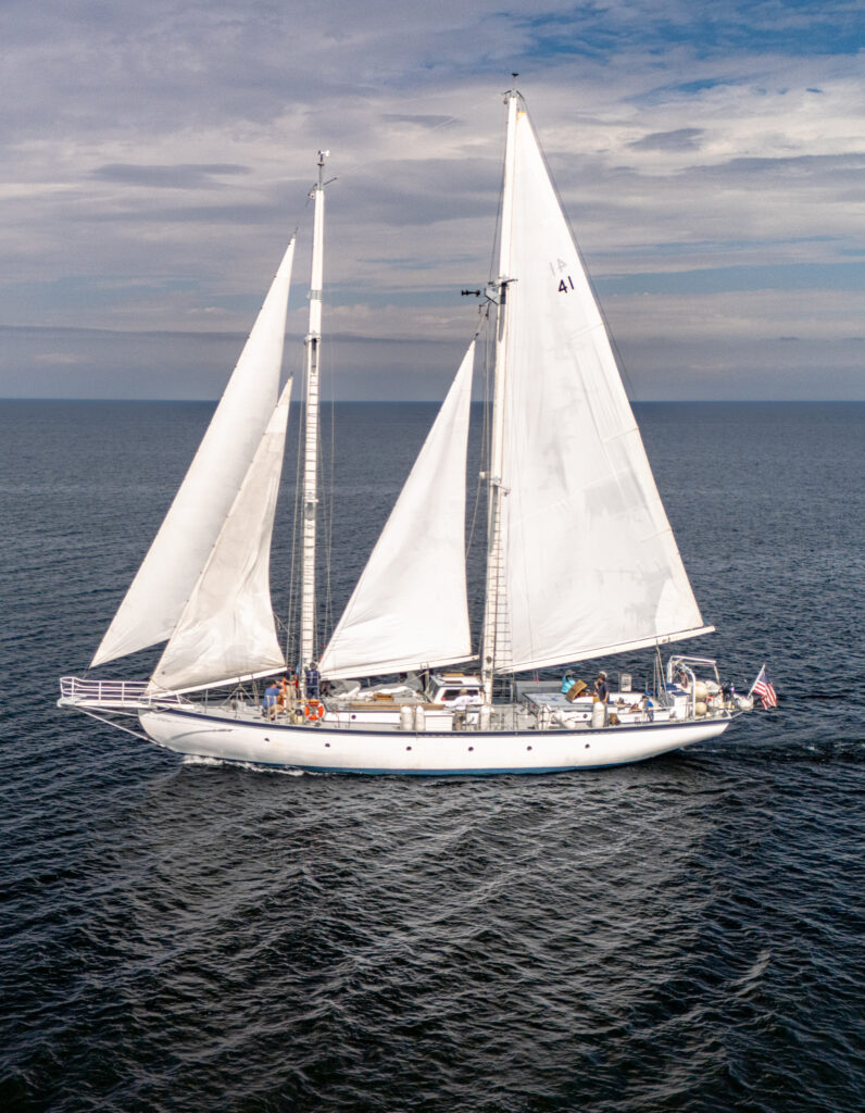 tall ship Utopia on water